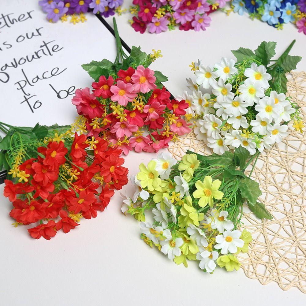 Пластиковые Искусственные Ромашки DIY Поддельные Ромашки Новые Симуляционные Цветы Реквизит для Фотосъемки