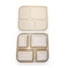 Dalv NWEH-31 Disposable 4-Compartment Eco-Friendly Food Containers with Lids