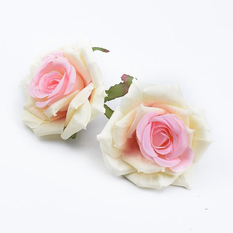 50/100pcs Silk Roses Flowers Wall Room Accessories Festival Car Decoration Home Wedding Cheap Artificial Plants Bride Brooch Diy