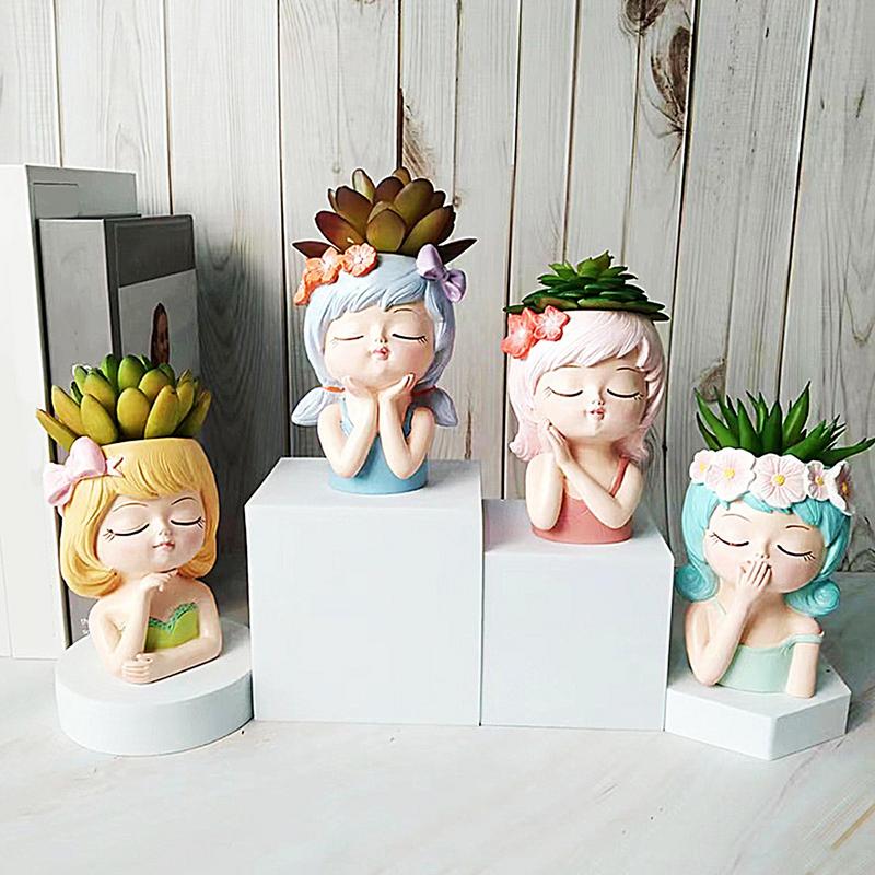 3D Fairy Girls цветочный горшок суккулентное растение цветочный контейнер для кафе кухня гостиная спальня домашний сад кашпо декор