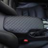 Black Leather Car Armrest Box Cover Pad Handrest Case For Corvette C6 2005-2013