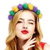 High Elastic Glitter Ball Hairbands Creative Mardi Gras Headdress Hair Hoop  for Holiday