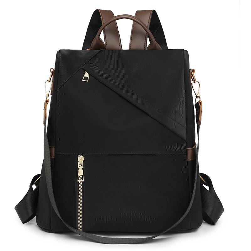 Женский рюкзак с цветными блоками, большая вместительная дорожная сумка, мягкая кожаная сумка через плечо, женская сумка двойного назначения