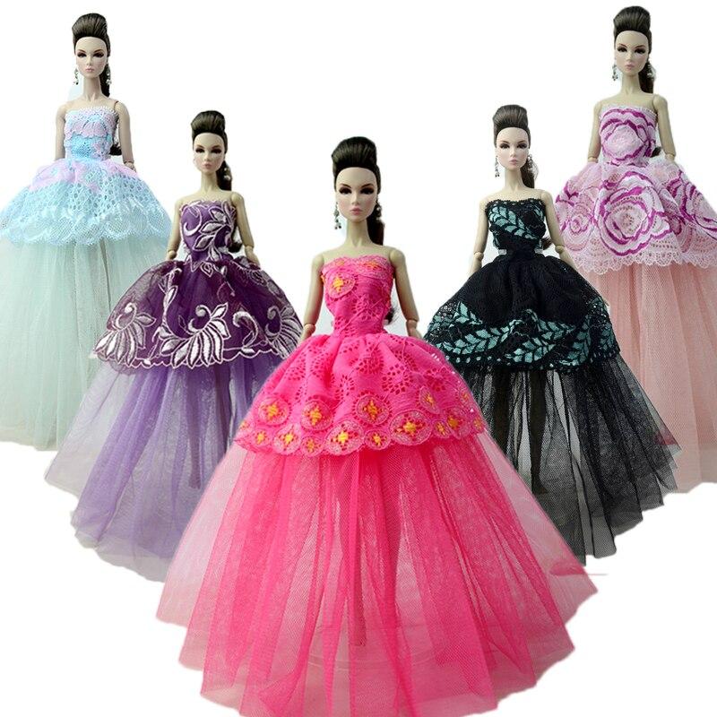 5 шт./лот модная кукольная одежда для куклы Барби наряды вечерние платья вечернее платье для куклы Барби платье 1/6 куклы аксессуары игрушка