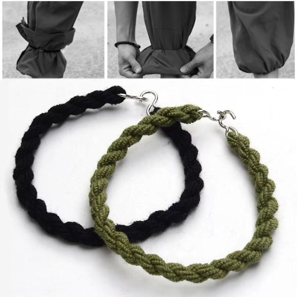 2Pcs Black Green Khaki Leggings Elastic Rope Polyester Riding Boot Rubber Band Outdoor Hiking