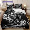 Juventus Football Club Emblem Design Three-piece set (1 * duvet cover + 2 * pillowcase, without core) Soft and comfortable Christmas birthday gift
