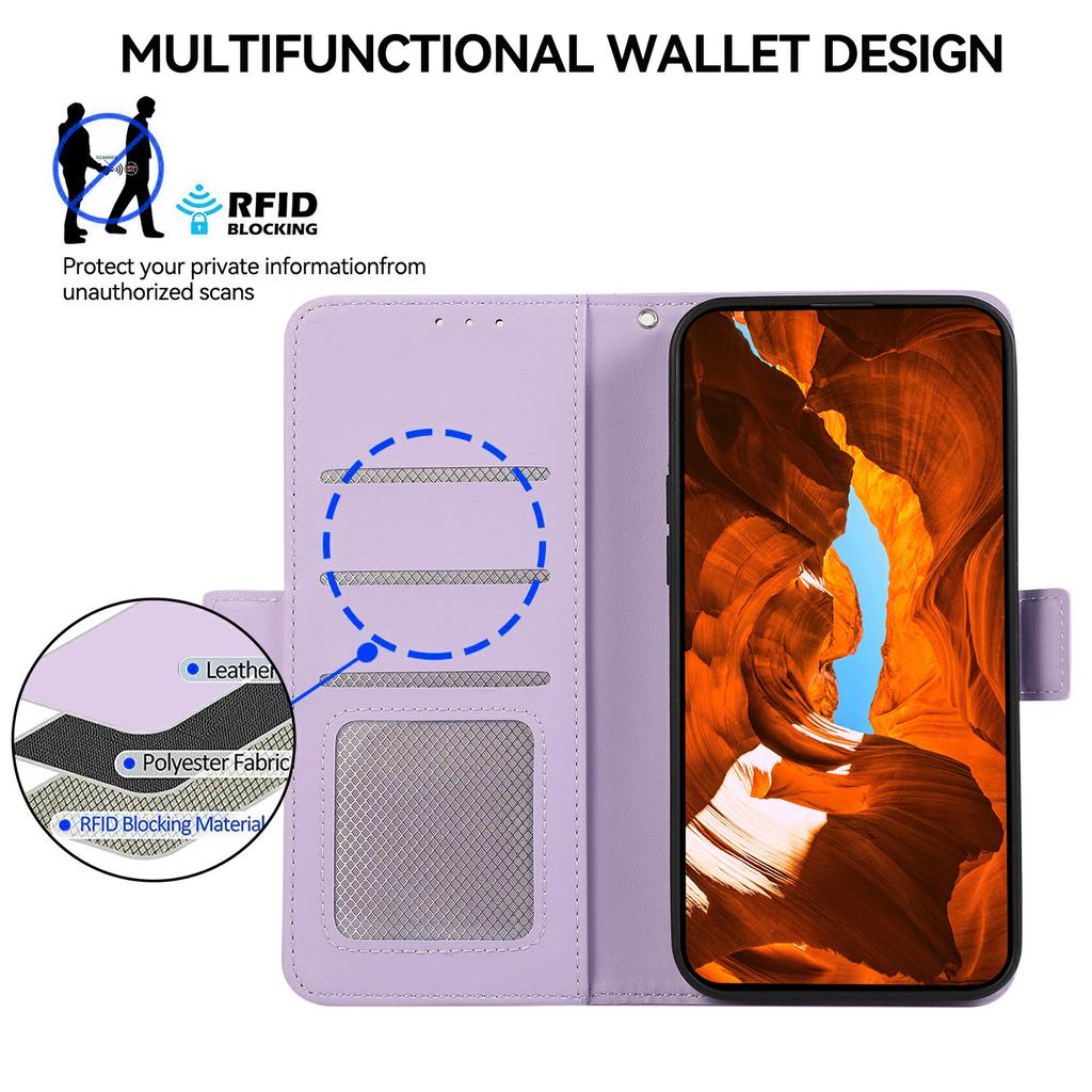 ABEEL For Honor X6c 4G Case Leather Phone Cover with RFID Blocking Wallet