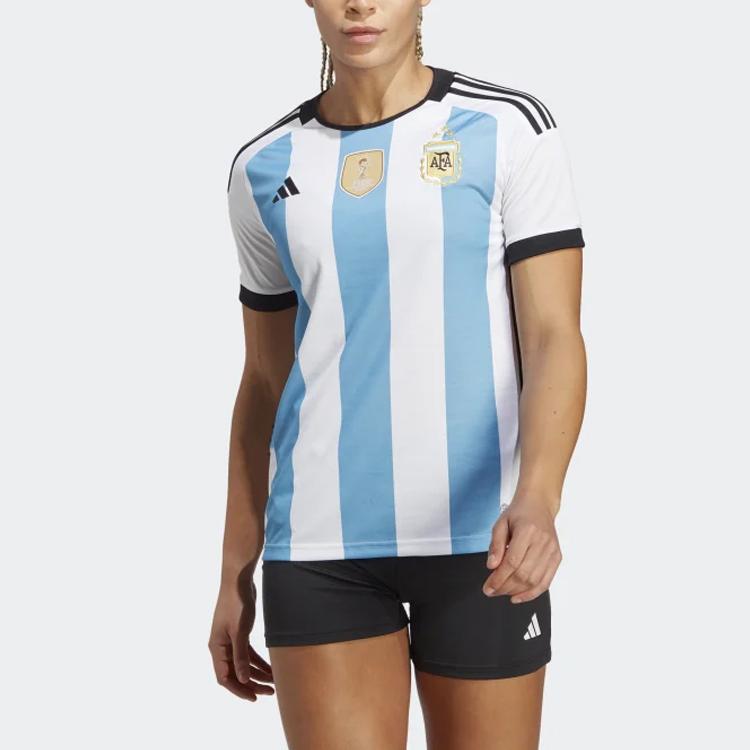 adidas Аргентина Футболки Женские Белые С Круглым Вырезом Умеренный Прямой Крой IB3596