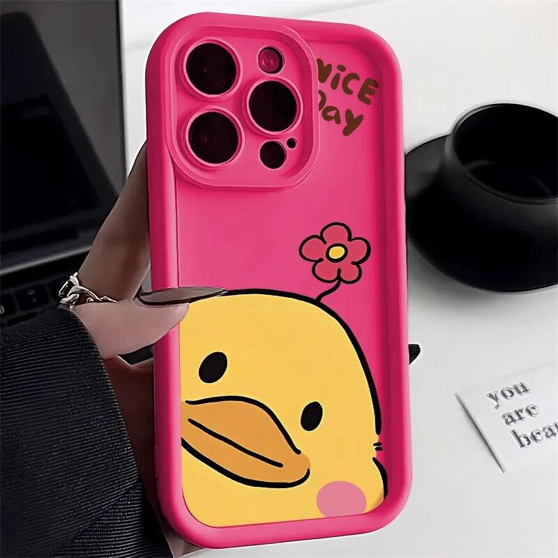 Korean Cute Watermelon Phone Case For iPhone 14 Pro Case for iPhone 11 12 13 15 Pro Max XR X XS 7 8 SE Shockproof Silicone Cover