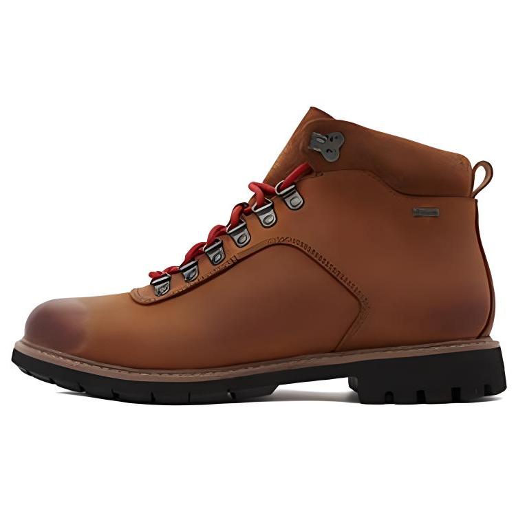 Clarks Серия Bet Кожаные Водонепроницаемые Модные Нескользящие Уличный Стиль Походные Ботинки Мужские ботинки Коричневый 261513457