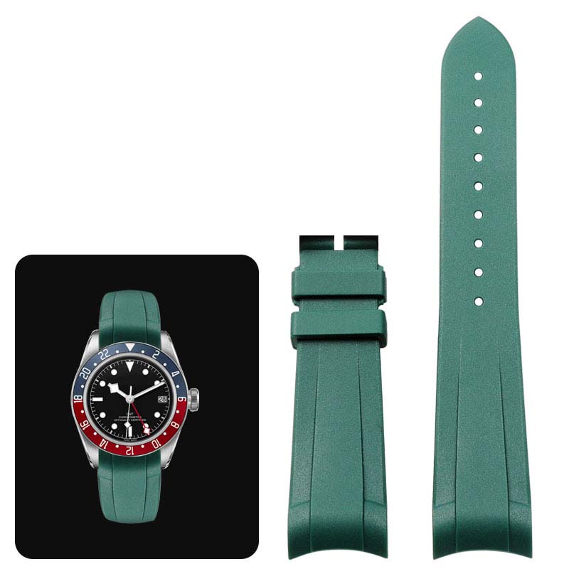 Классический высококачественный резиновый ремешок для часов Tudor Black Bay GMT с застежкой-молнией, черный, синий, красный, 22 мм