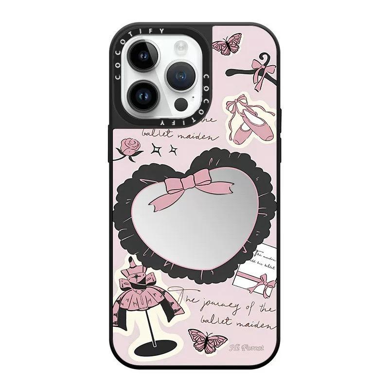Чехол для телефона Bow Kitten для IPhone16ProMax для Apple 15Pro Креативная девушка 14P Зеркальный 13