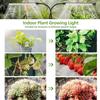 Светодиодная фитолампа для выращивания растений, фитолампа для комнатных растений с регулятором полного спектра, фитолампа для рассады цветов, фитолампа для дома