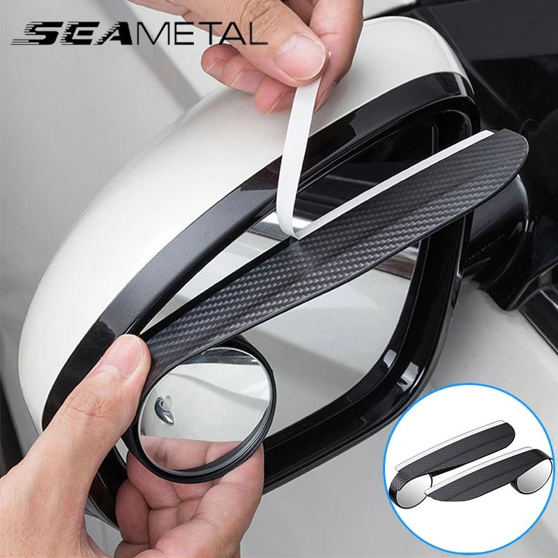 SEAMETAL 2 шт. Козырек от дождя для зеркала заднего вида автомобиля из углеродного волокна, боковой козырек от снега и солнца, дождевик, автомобильные аксессуары