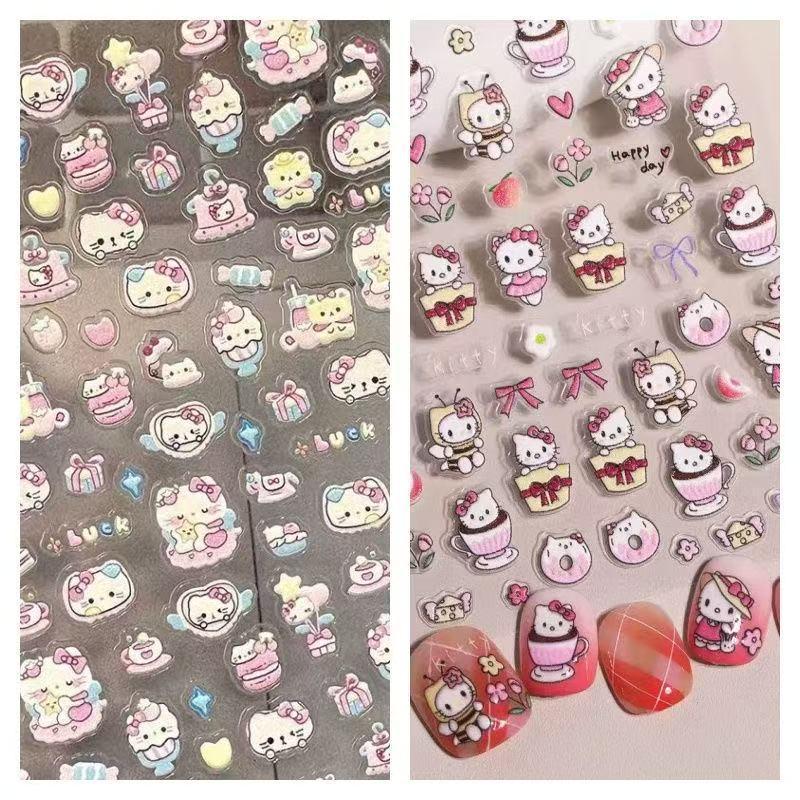 3D рельефные мультяшные наклейки Hello Kitty - Милый и девичий декор для DIY