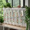 1pcs Half-window Four-color Branch Embroidered Translucent Curtain Kitchen Layer Transparent Curtain Rod Pocket Gauze Curtain