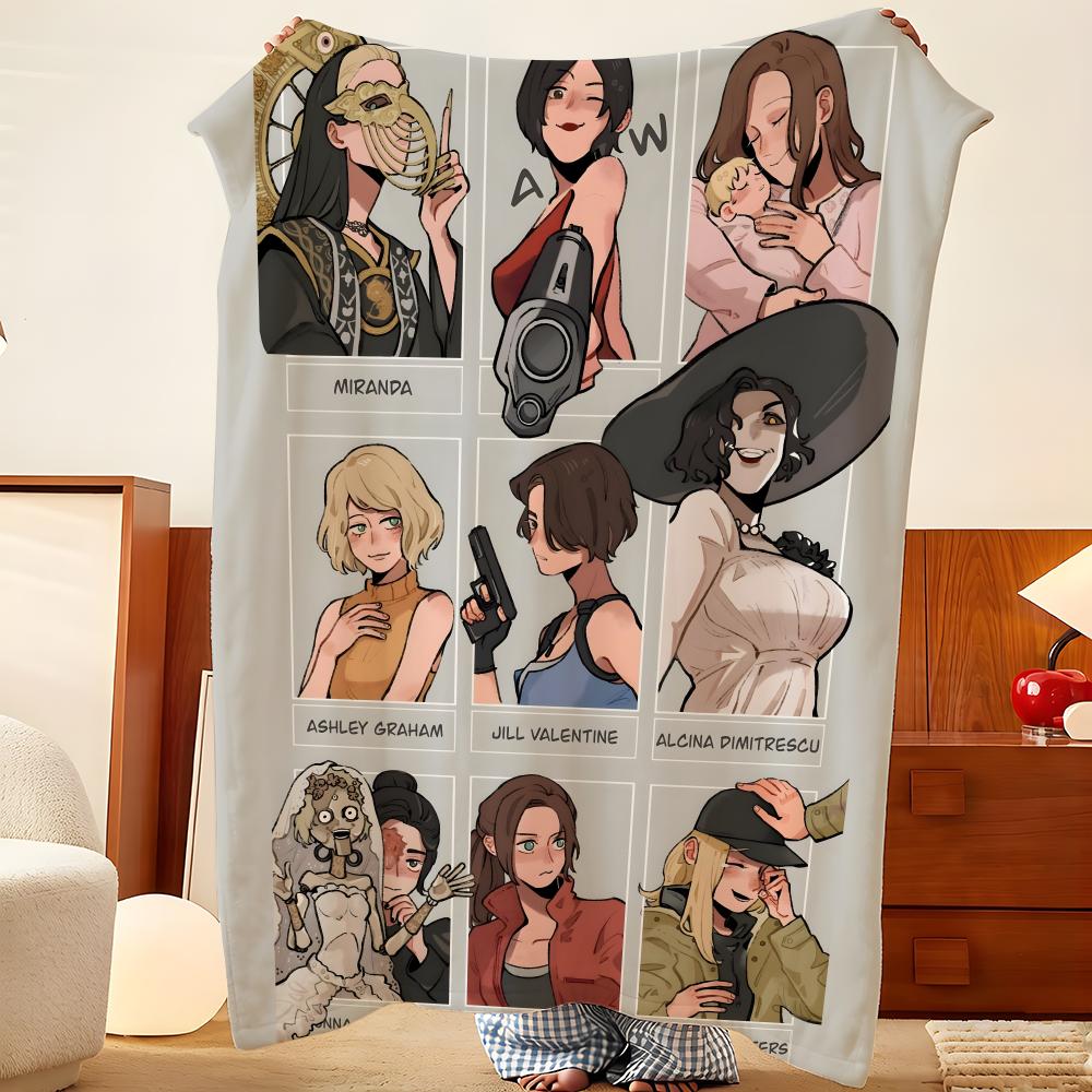 Игровое одеяло R-Resident E-Evil Throw из фланели, легкое, уютное, прочное, моющееся, милое, классное
