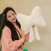 Waist Support Bow Pillow Cute Bow Throw Pillows Comfortable Neck Cushion  Home Decor