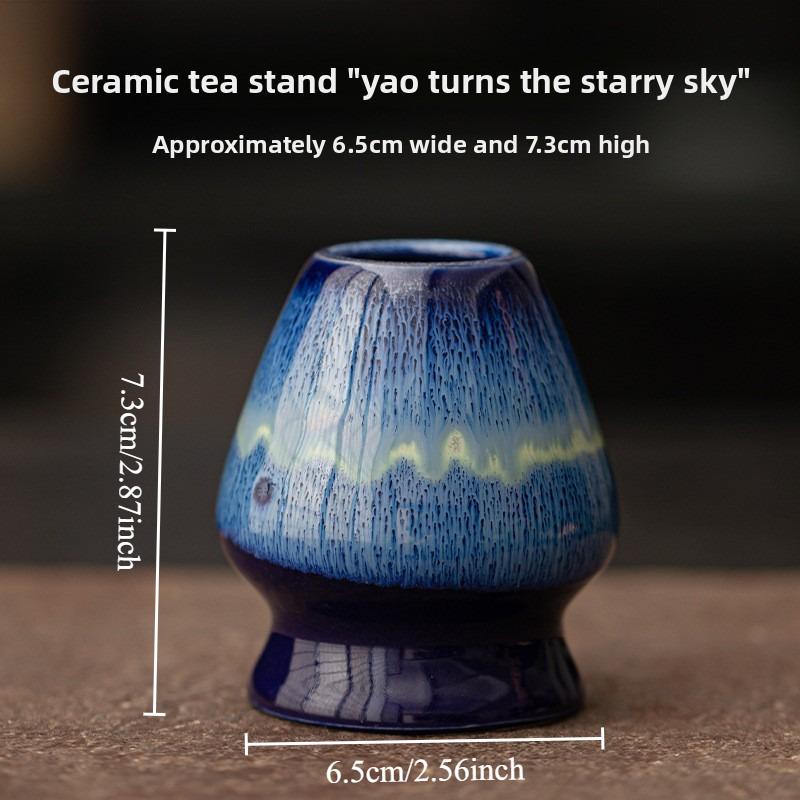 Ceramic Tea Whisk Bamboo Hat Point Wiping Tool Tea Constitutional Tray Japanese Tea Ceremony Accessories