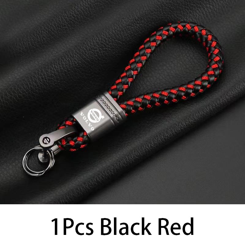 For Volvo XC90 XC60 V50 S60 V70 V60 V40 S90 olestar AWD XC40 S80 Car Key Ring Metal Keychains Braided Rope Zinc Alloy Key Chain