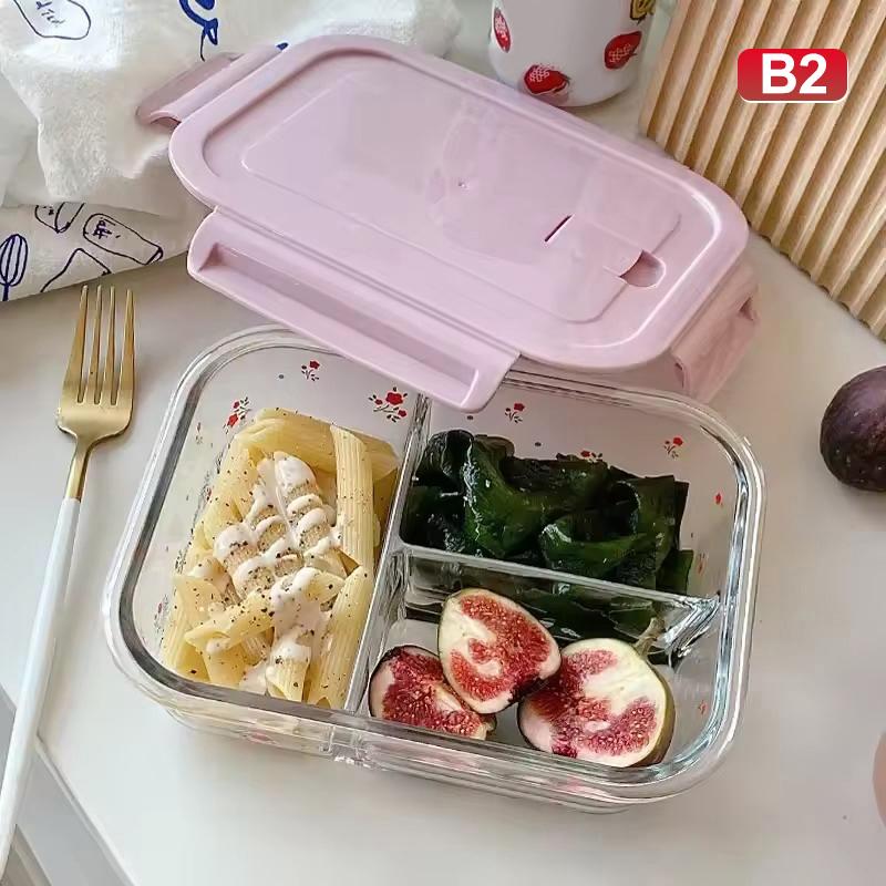 Kawayi Стеклянный контейнер для свежести Термостойкий Микроволновая печь Бенто Холодильник Специальная герметичная миска Контейнеры для хранения продуктов
