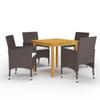 Day and Night - Day and Night Brown 5-Piece Garden Dining Set