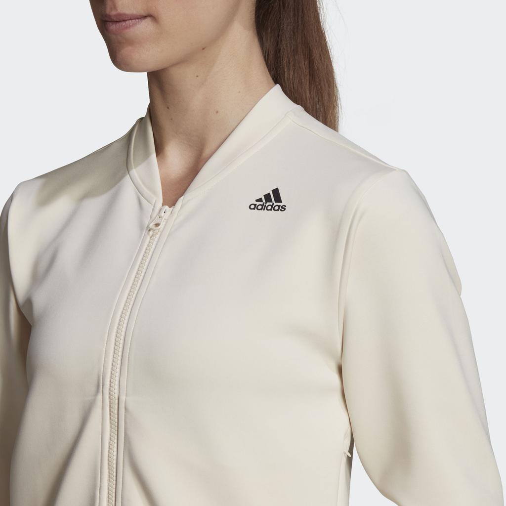 Adidas SS22 Sport Casual Stand Collar Jacket Women Jacket White HD9555