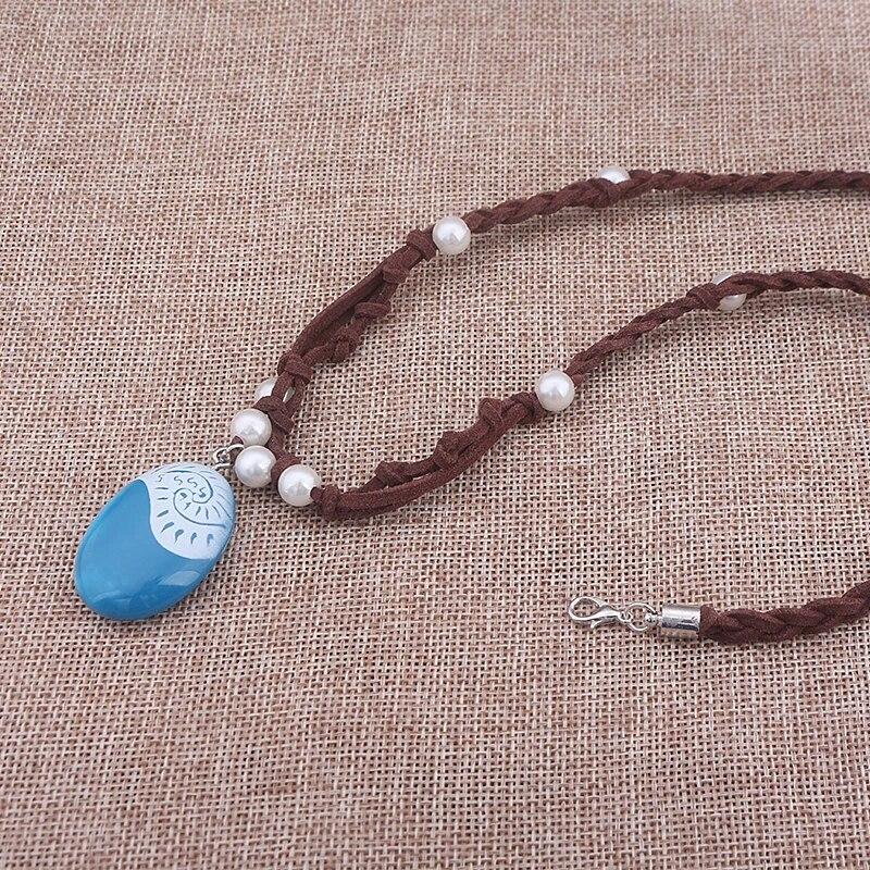 Ожерелье принцессы Моаны из аниме фильма, косплей, плетеная кожаная веревка ручной работы, ожерелье для женщин и девочек, ювелирные изделия, аксессуары