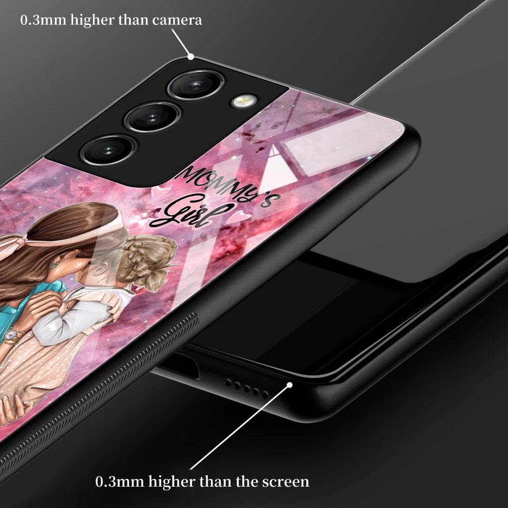 Чехол из закаленного стекла для девочек, супер мам, женщин, для Samsung Galaxy S21 S20 FE Note 20 Ultra 10 Lite 9 S10 S9 Plus S10e