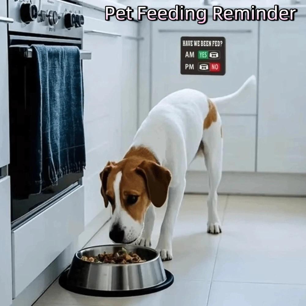 Slider Sign Pet Feeding Reminder Wooden Pill Reminder Kitchen Organization