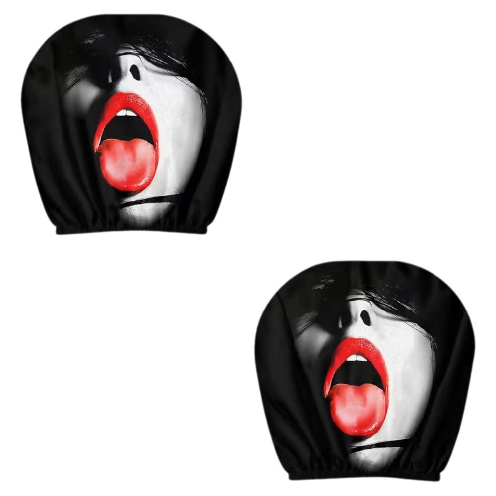 2Pcs Ghost Headrest Covers Halloween Accessories Neck Pillowcase Car Seat Headcover  All Seasons