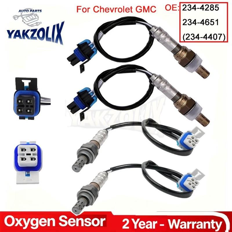 4pcs Up Downstream O2 Oxygen Sensor for Chevrolet Express 3500 V8 4.8L 6.0L GMC Savana 1500 2500 3500 V6 4.3L 234-4285 234-4651
