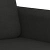 2 Piece Sofa Set with Cushions Black Fabric