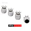 DSYCAR 4Pcs Crystal Rhinestone Universal Car Tire Valve Caps Attractive Dustproof Bling Car Accessories Valve Stems 1