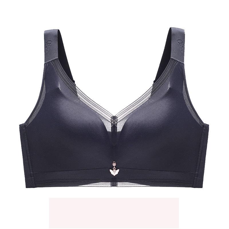 Sexy Large Size Adjustable Non-marking Underwear Female Thin Section of Large Breasts On The Support Anti-slip Polymerization To Collect Breasts Bra