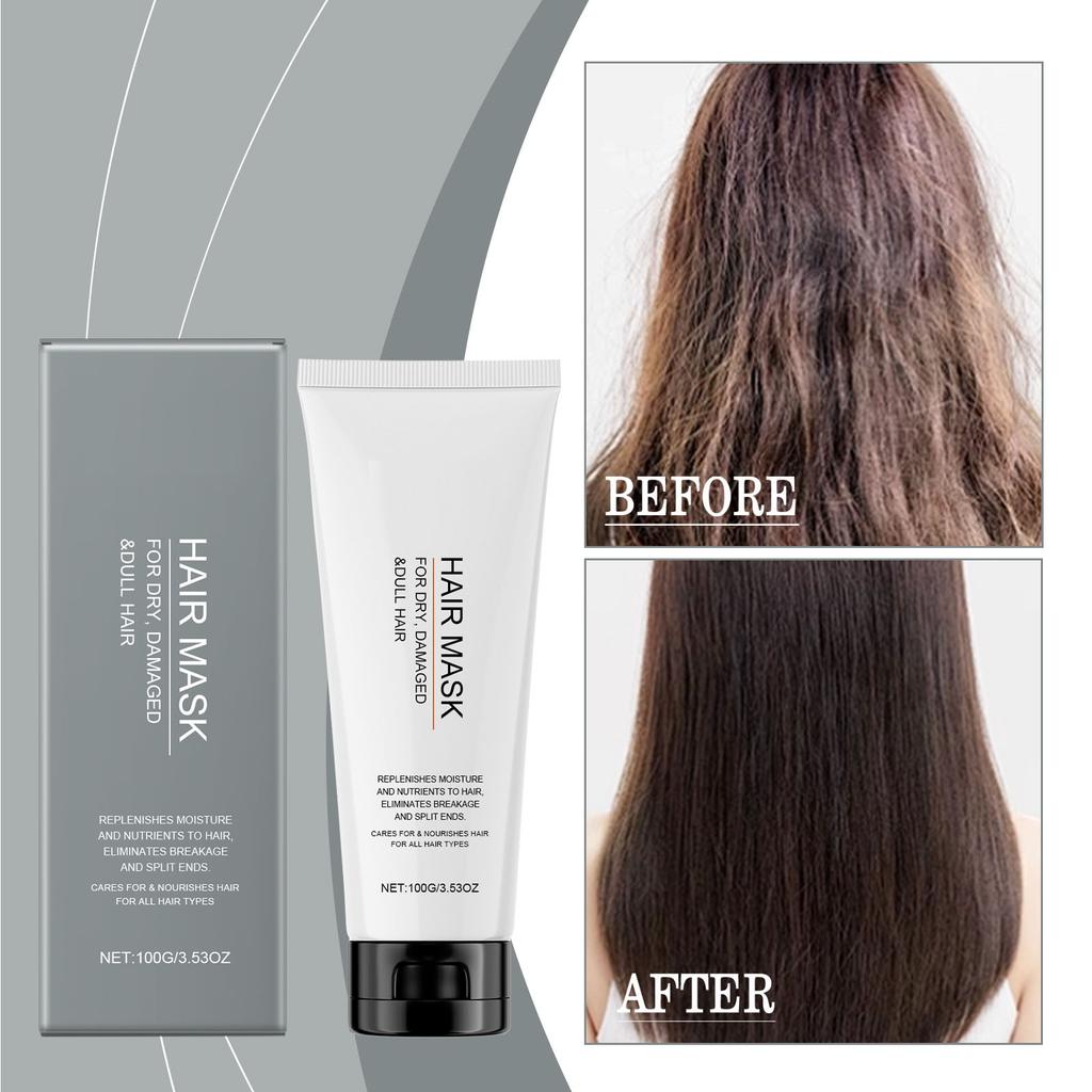 Масло ши глубоко питает и восстанавливает поврежденные волосы. Маска для волос делает волосы сильными и блестящими.