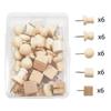 30 Pcs/Pack Multi-purpsoe Decorative Pushpin Set Classic Wooden Thumb Tacks Set Box Sealed for Cork Board Wall Decor