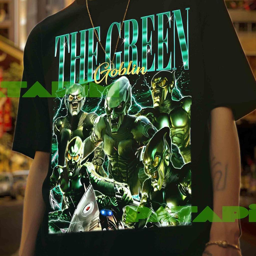 THE GREEN GOBLIN Retro Graphic Tee: Unisex Cotton Blend Sweatshirt, The Green Goblin Villain Shirt, The Green Goblin Clothing
