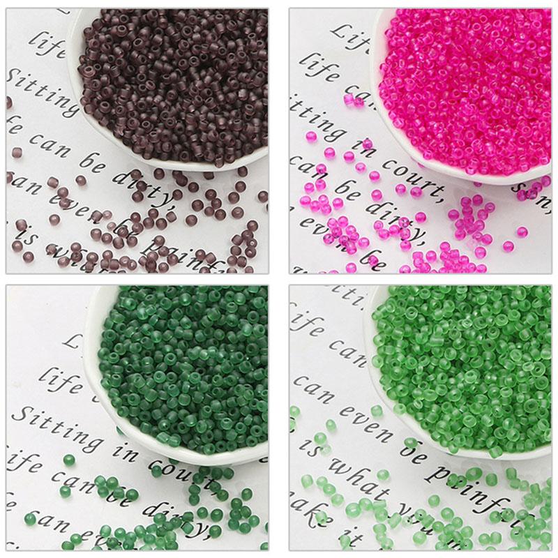 3 мм 700 шт./пакет шитье популярный бисер стеклянные ювелирные изделия разделитель матовые цвета круглые однородные бусины высокого качества прозрачный размер для рукоделия