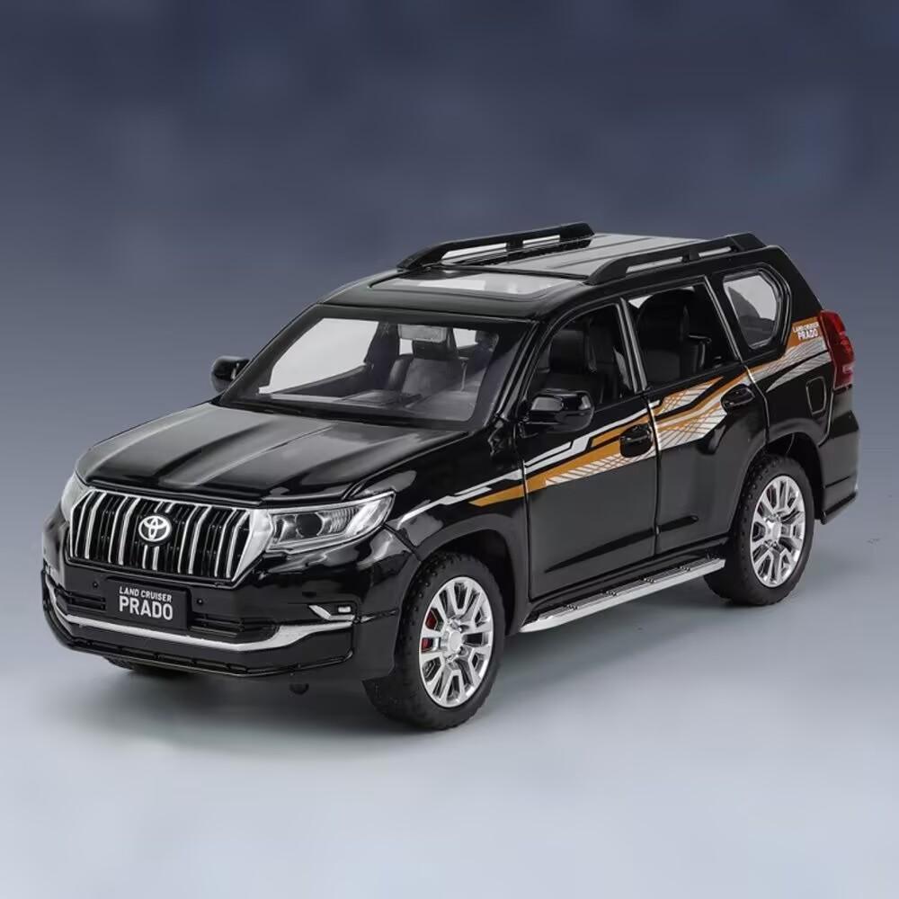 HAOCHI 1/24 Toyota PRADO Land Cruiser Внедорожник Сплав Модель автомобиля Литой Металл Внедорожник Модель автомобиля Звук Свет Детская Игрушка Подарок