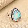 Rainbow Mystic Gemstone Handmade 925 Sterling Silver Ring Jewelry For Christmas