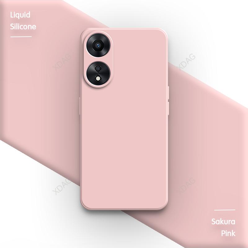 Coque Basic Phone Case для OPPO A58 A58X A78 5G противоударный Funda Liquid Silicone Soft Защита линз Роскошная задняя крышка