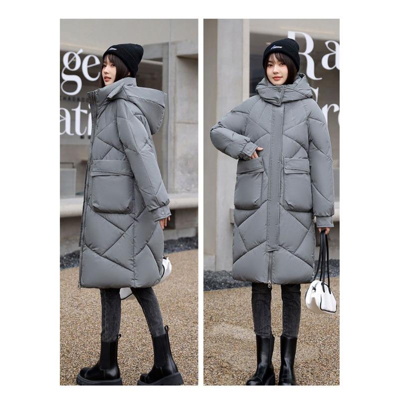 Утолщенная хлопковая куртка, длинное пальто, зимняя новая стильная женская хлопковая куртка, корейская версия, свободная хлопковая куртка