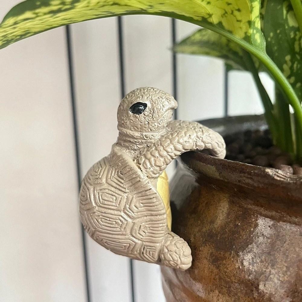 Potted Plant Partner Tortoise Climbing Garden Statue Garden Figurine Home Living Room