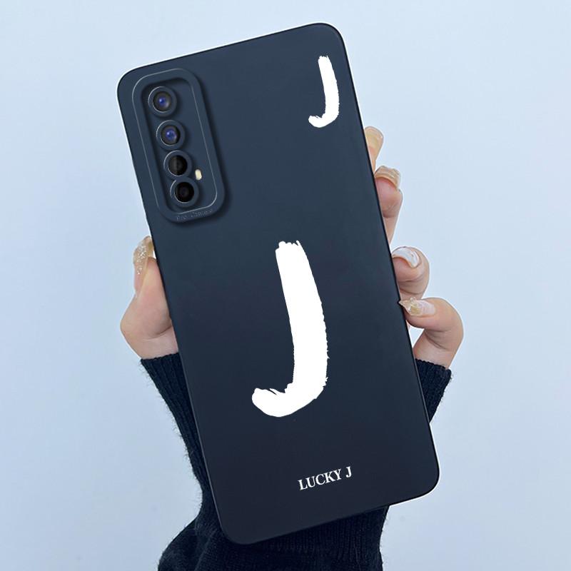Для Realme 7 RMX2155 7 Pro RMX2170 Чехол Счастливой Начальной Буквой Мягкий Силиконовый Матовый Чехол для Телефона для Realme7 RMX2151 корпус