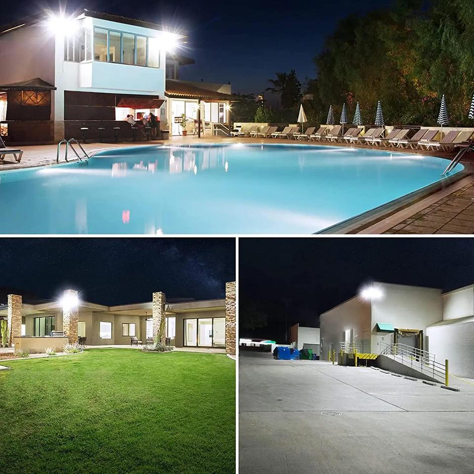 LED Floodlight 10W 20W 30W 50W 100W 150W 200W 300WWaterproof Outdoor Projector Exterior Spotlight For Garden Street Garage Light