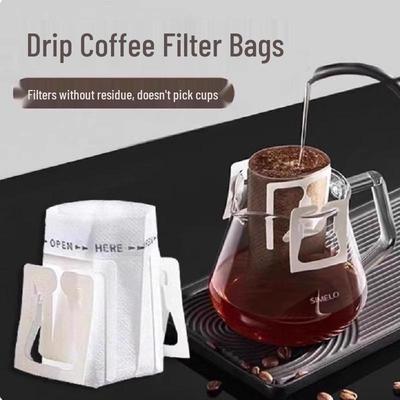 Подвесные фильтры для кофе пуровер с цельной импортной сеткой, конические одноразовые пакеты