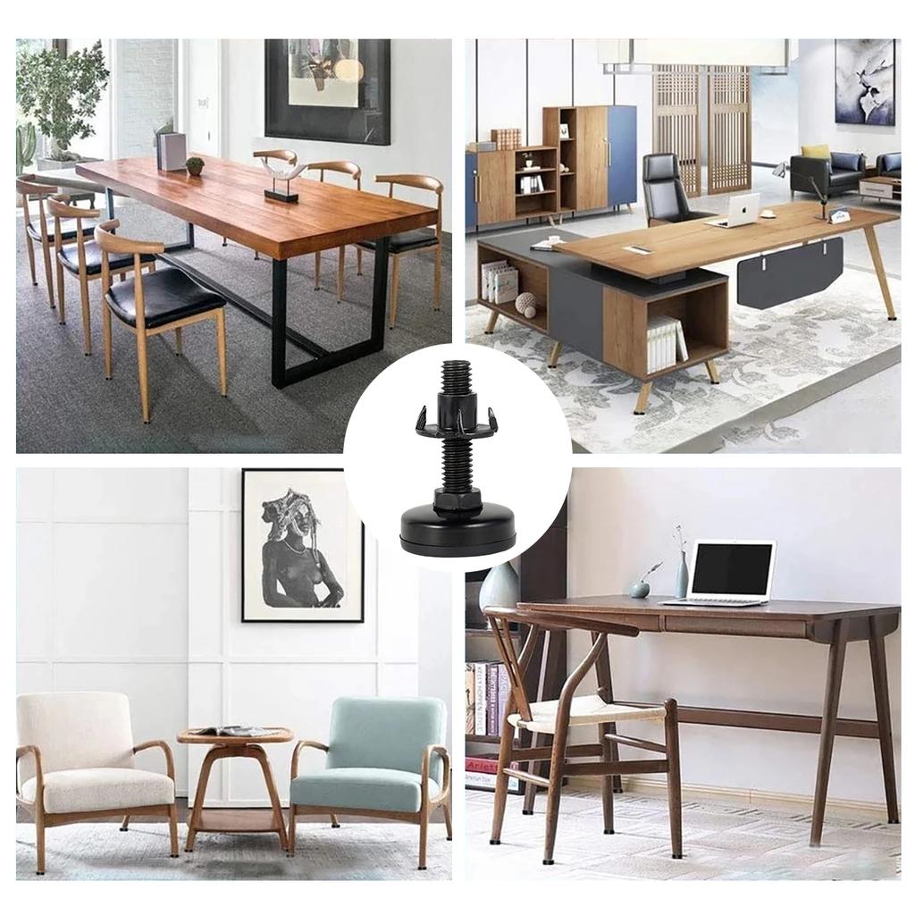 Мебель Регулируемый болт Стул Уровень ножек Защитный коврик для пола Подставка для ног Диван Шкаф Стол Бесшумный демпфирующий противоскользящий Подъемник для дивана