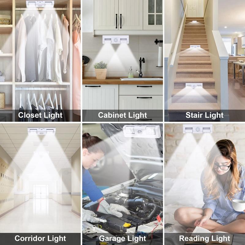 90 градусов 8 светодиодный светильник под шкафом PIR датчик движения свет шкаф шкаф кухонная лампа ночник питание от батареи