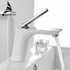 Basin Faucets Modern White Chrome Brass Bathroom Sink Faucet Single Handle Hole Toilet Bath Mixer Water Tap Crane YLS837-11